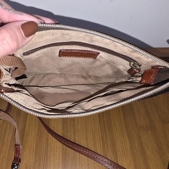 Dooney & Bourke Black and Brown Crossbody Bag - Picture 4 of 6